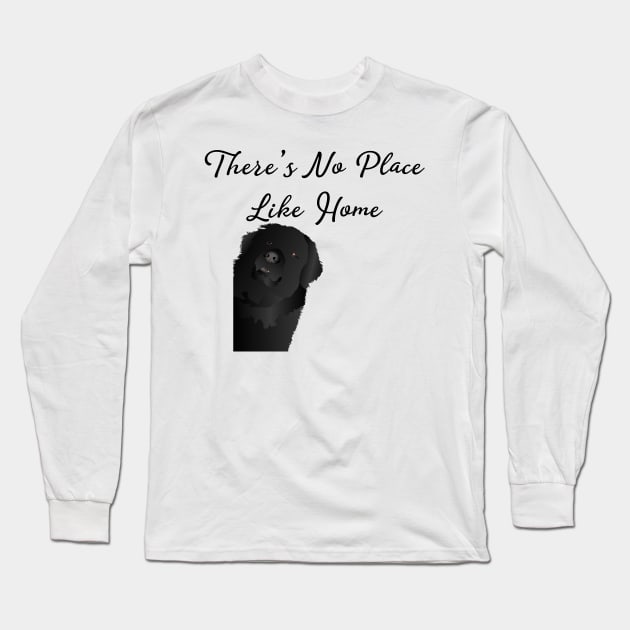 Newfoundland Dog - Stay Home design Long Sleeve T-Shirt by Pet & Nature Lovers